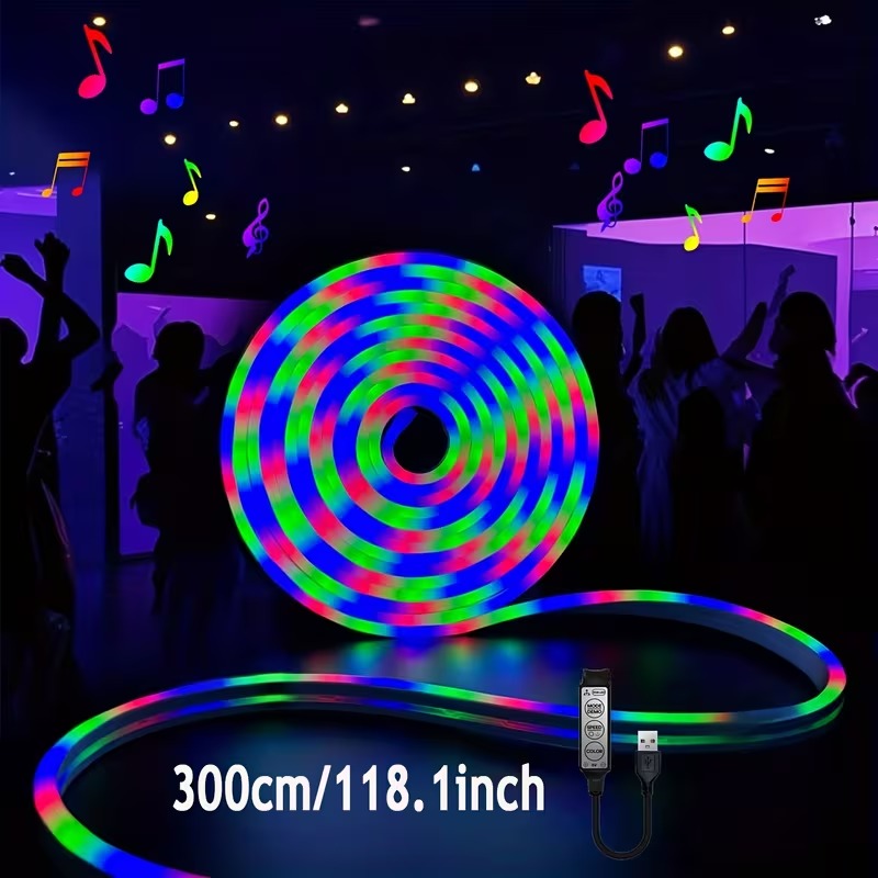Christmas RGB LED Strip with 3-Button Control